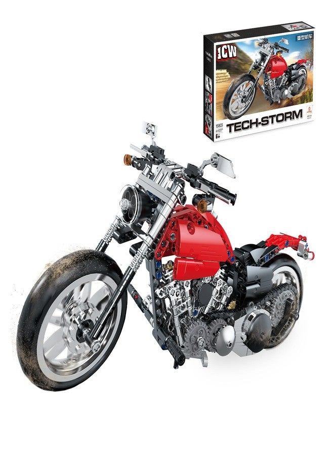 ICW Tech-Storm Heavy Motorcycle Building Block Construction Set, 613 Pieces, Model (15803) - Image 1
